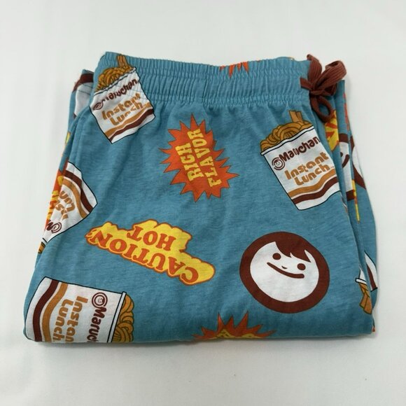 Mad Engine Maruchan Noodles Pajamas Pants Lounge Men Size L Elastic Pattern Logo - Picture 5 of 12